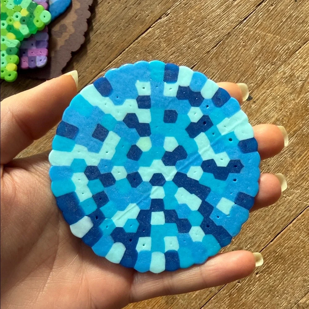 Colorful Handmade Beaded Booty Coasters Set